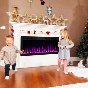 Electric Fireplace 40/50/60 Inches Recessed and Wall Mounted for 2' x 6' Stud-50 inches view 2