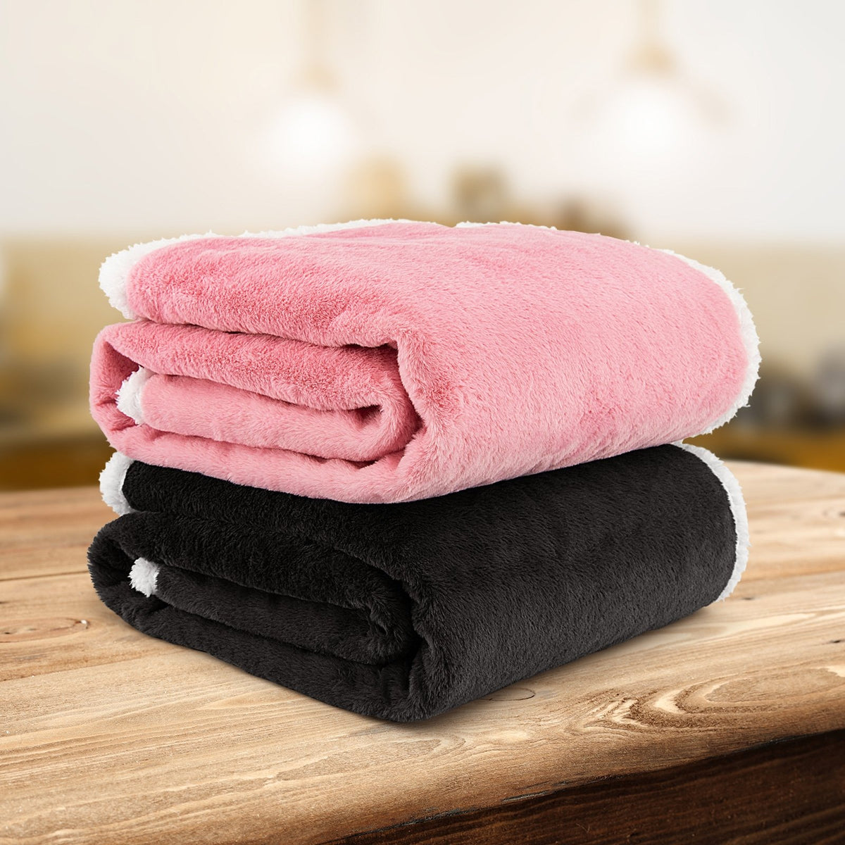 Electric Heated Blanket Throw with 10 Heat Settings-Pink view 2