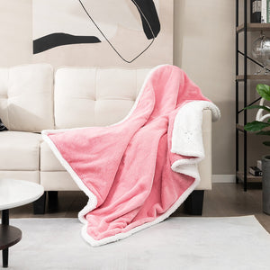 Electric Heated Blanket Throw with 10 Heat Settings-Pink view 9