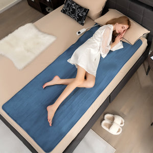 Electric Heated Mattress Pad with 5 Heating Levels and Overheat Protection-Blue view 3