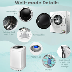 Electric Laundry Dryer and Full-Automatic Washing Machine Combo view 5