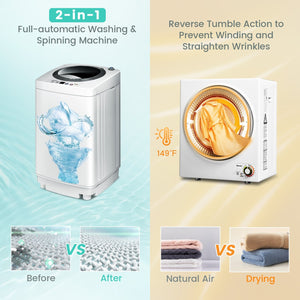 Electric Laundry Dryer and Full-Automatic Washing Machine Combo view 8