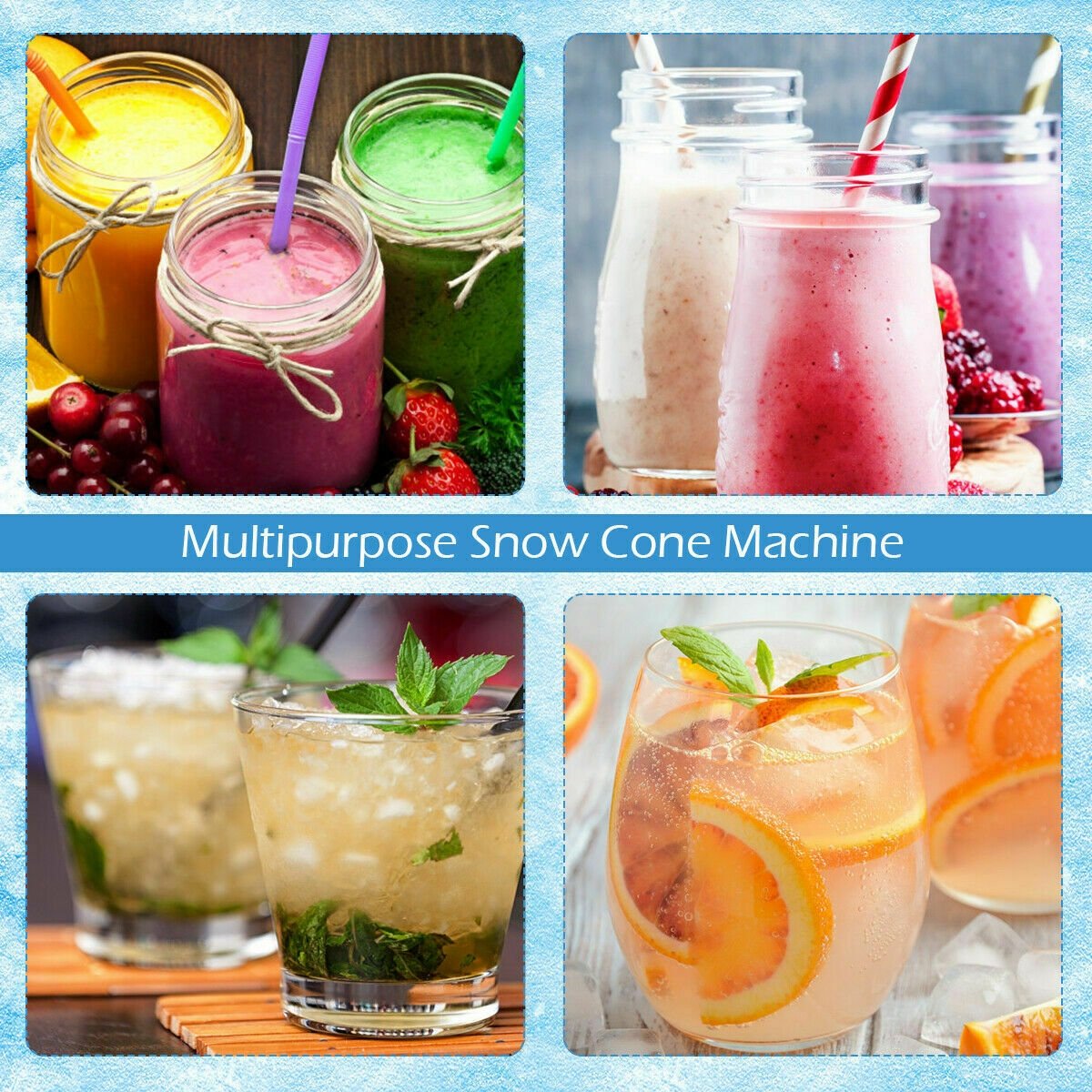Electric Snow Cone Machine Ice Shaver Maker view 2