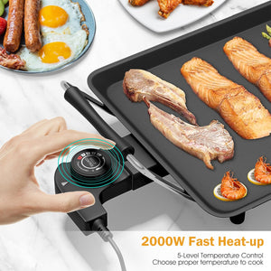 35 Inch Costway Electric Griddle Teppanyaki Grill with Adjustable Temperature view 6