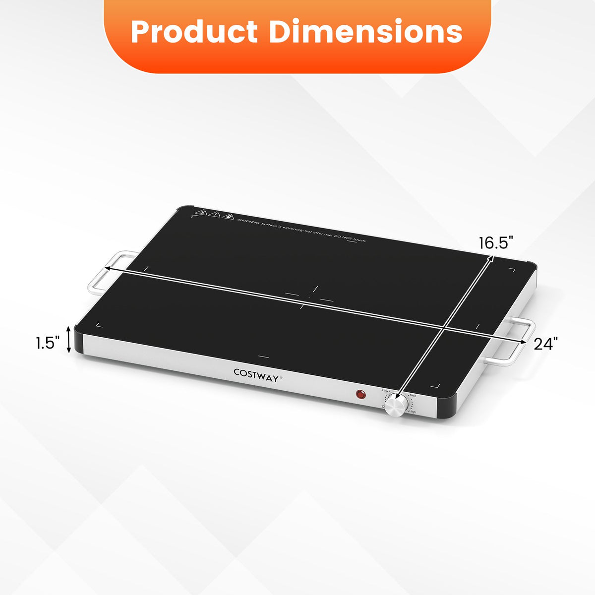 Electric Warming Food Warmer with Adjustable Temperature Control and Overheat Protection view 5