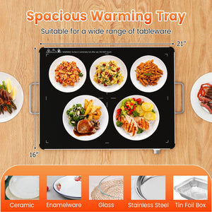 Electric Warming Food Warmer with Adjustable Temperature Control and Overheat Protection view 8