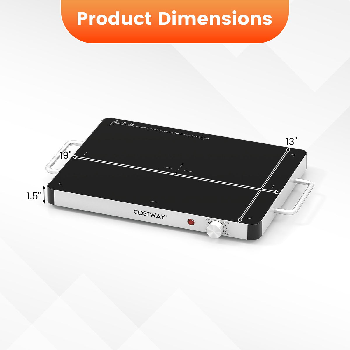 Electric Warming Tray Food Warmer with Adjustable Temperature Control view 5