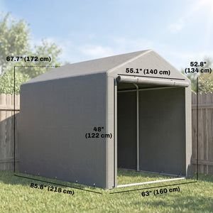 Portable Bicycle Shed with Galvanised Steel Frame and Large Door, Waterproof Outdoor Shed for Garden Tools – view 16