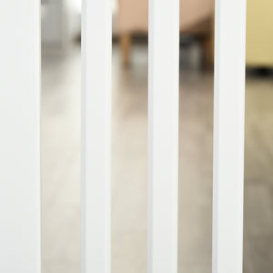 Free Standing Wooden Pet Gate Indoor Dog Barrier Foldable Step Over Doorway Fence Safety Gate with Open Door – view 7