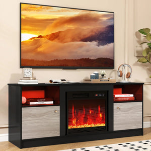 Entertainment Center with Adjustable Shelf & Open Compartment for 65” TVs-Style 2 view 2