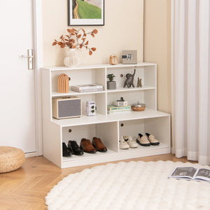 Entryway Shoe Cabinet with 2 Anti-tipping Kits-White view 2