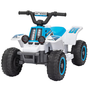 Qaba 6V Kids ATV Quad, 4 Wheeler Battery Powered Electric Ride on Car w/ Lights, Forward Backward