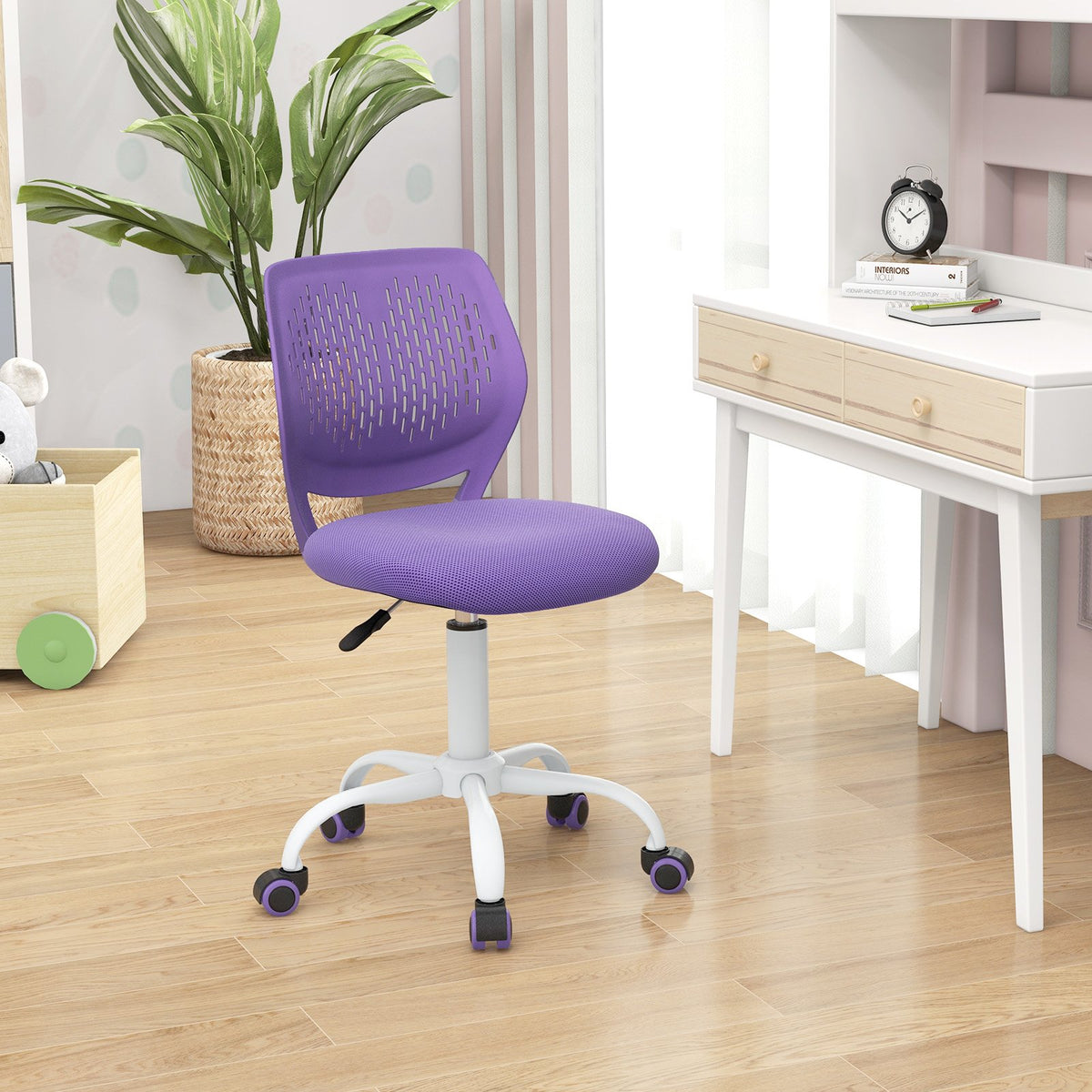 Ergonomic Children Study Chair with Adjustable Height-Purple view 5