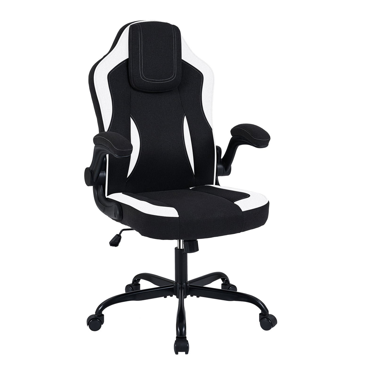 Ergonomic Computer Office Chair with 90° Flip-up Armrests-Black
