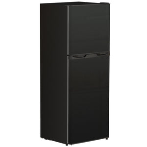 Double Door Mini Fridge with Freezer, 4.6 Cu.Ft Small Refrigerator with Thermostat, Shelves
