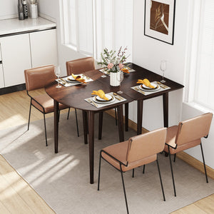 Extendable Dining Table Set with 2 Half-Round and 1 Rectangular Tables-Walnut view 6