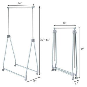 Extendable Foldable Heavy Duty Clothing Rack with Hanging Rod view 5