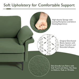 Extra Large Modular L-shaped Sectional Sofa with Reversible Chaise for 4-5 People-Army Green view 8