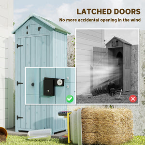 30" x 21" x 71" Garden Storage Shed, Sheds & Outdoor Storage Outdoor Workshop Yard Tool Utility Storage – view 20