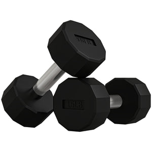 Soozier 2 x 10lbs Dumbbells Set with Non-Slip Grip, Rubber Covered Weights for Men Women Home Gym Workout