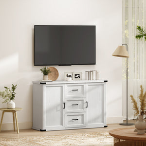 Sideboard with 3 Drawers and 2 Doors, 47" Buffet Cabinet with Adjustable Shelves for Kitchen – view 13