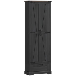 71" Pantry Cabinet, Kitchen Storage Cabinet with Adjustable Shelves, 2 Doors and Drawer for Dining Room