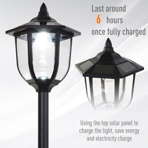 Solar Torch Lights Outdoor Garden Lighting 6 LED Water-Resist Auto On/Off 6 Hours