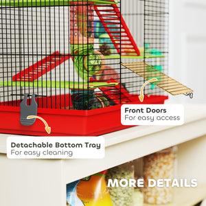 18.5" Hamster Cage, 5 Tiers Small Animal House with Tunnel Tube System, Exercise Wheel, Water Bottle, Blue – view 26