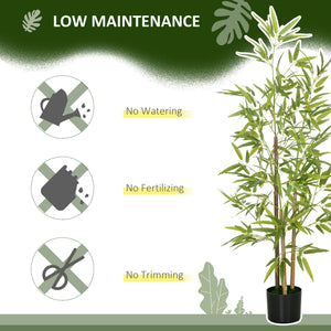4ft Artificial Tree, Indoor Fake Bamboo with Pot, for Home Office Living Room Decor