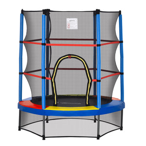 55" Kids Trampoline with Enclosure Net for Indoor/Outdoor, Trampoline for Boys and Girls Age 3-6 Years, Red – view 2