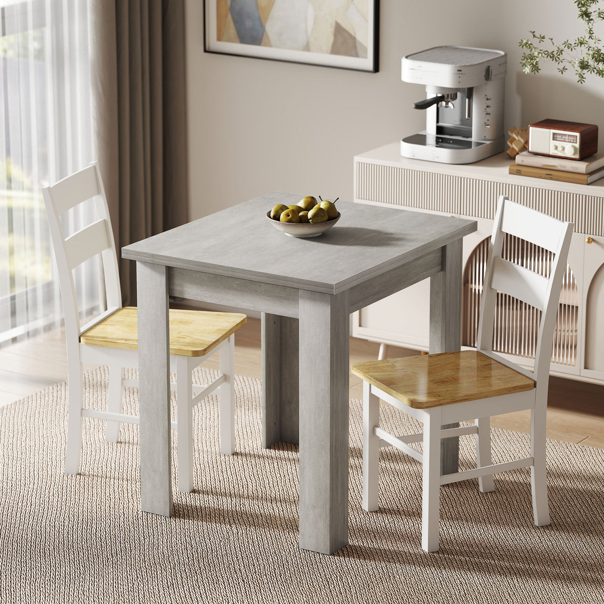 55" Extendable Dining Table for 4-6, Kitchen Table with Steel Slides and Felt Pads for Small Spaces, Black – view 13