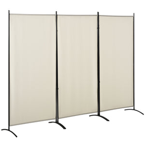 6' 3 Panel Room Divider, Double Hinged Folding Wall Divider, Indoor Privacy Screen for Home Office, Black – view 2
