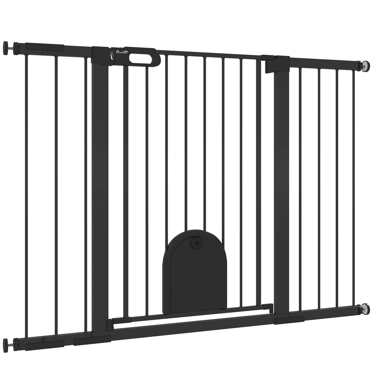 30"-52" Extra Wide Pet Gate Barrier with Small Door, 30"H Dog Gate with Safety Gate Barrier – view 5