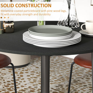 Folding Dining Table, Round Drop Leaf Kitchen Table for Small Spaces with Wood Legs, Oak – view 12
