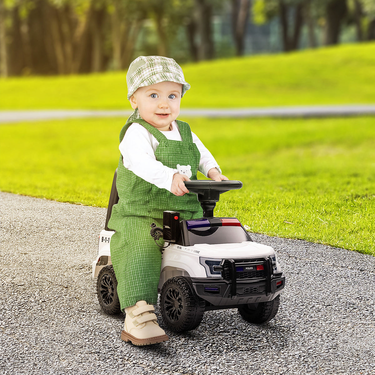 Aosom Kids Ride On Sliding Car with Hidden Under Seat Storage, Foot-to-Floor Design
