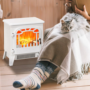 Freestanding Electric Fireplace Stove Heater with Realistic Flame Effect, Overheat Protection, 750W/1500W – view 14