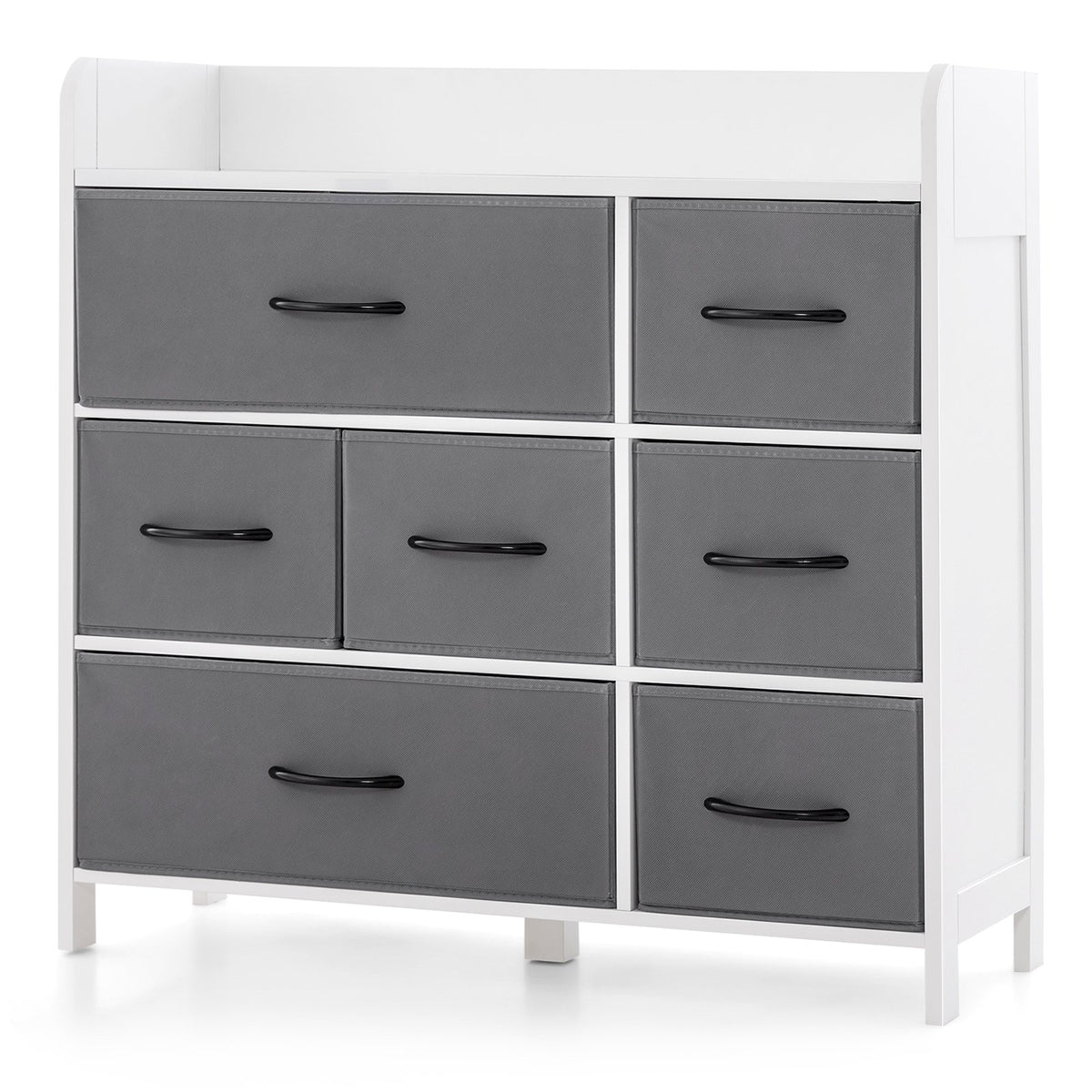 Fabric Dresser with 7 Drawers for Bedroom-White view 4