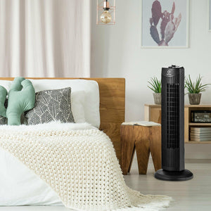 Fantask 35W 28 Inch Quiet Bladeless Oscillating Tower Fan-Black view 2