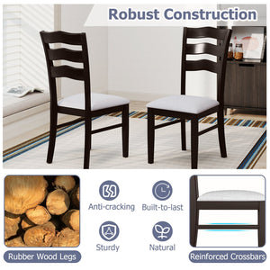 Farmhouse Dining Chairs Set of 2 Modern Kitchen Chairs with Elegant Hollowed backrest-Gray view 5