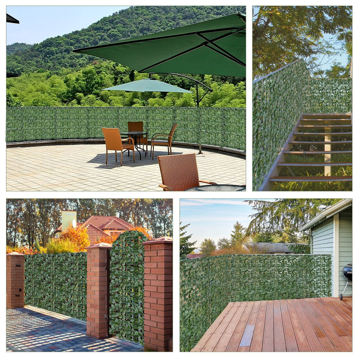Faux Ivy Leaf Decorative Privacy Fence-59 x 118 Inch view 7