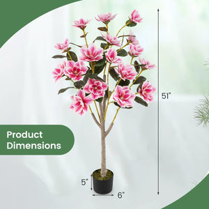 Faux Wedding Flower Plant with Elegant PEVA Leaves and Multi-branch Trunks-Pink view 4
