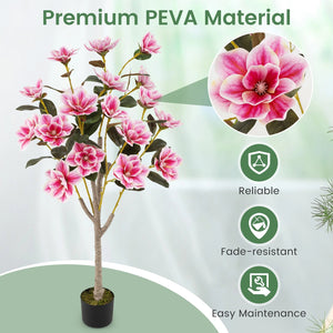 Faux Wedding Flower Plant with Elegant PEVA Leaves and Multi-branch Trunks-Pink view 6