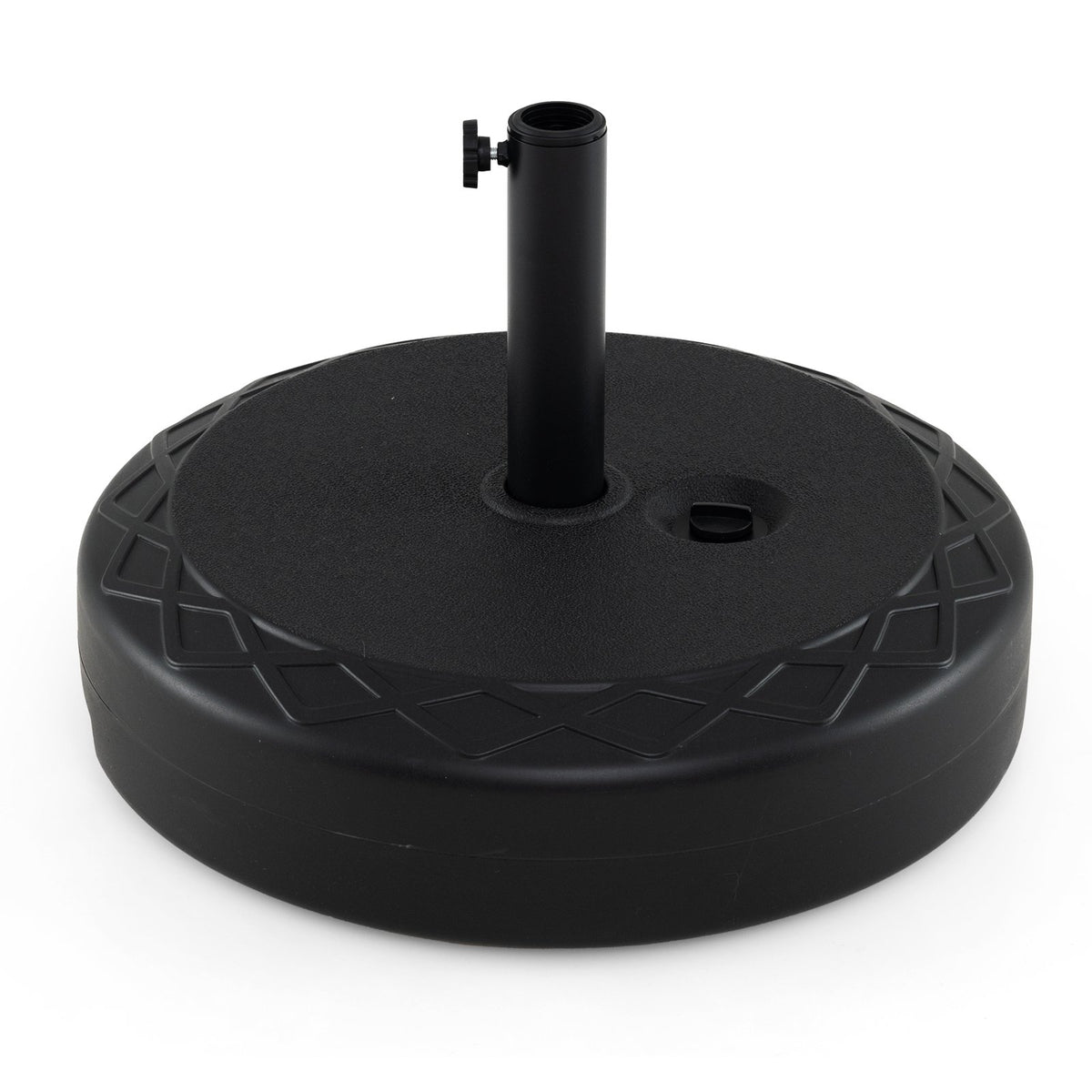 Fillable Umbrella Base 90 LBS Heavy Duty Sand Filled Round Market Umbrella Stand-Black