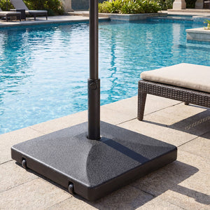 Fillable Umbrella Base 90 LBS Heavy Duty with 2 Wheels-Black view 5