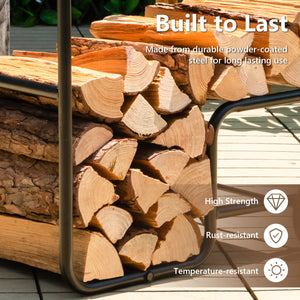Firewood Log Cart Carrier with Anti-Slip and Wear-Resistant Wheels view 7