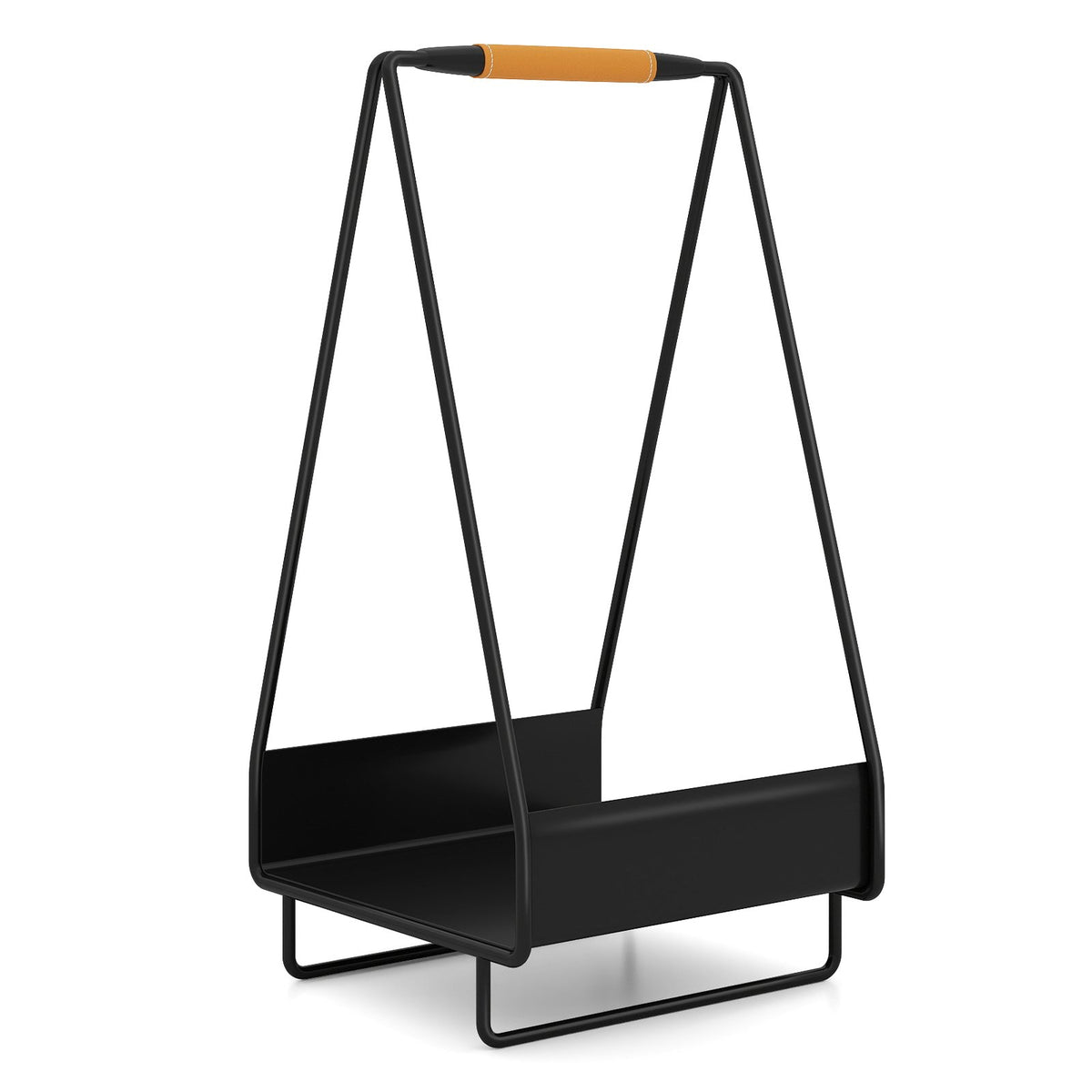 Firewood Storage Rack Heavy-duty Metal Log Holder with Handle and Square Rack view 4