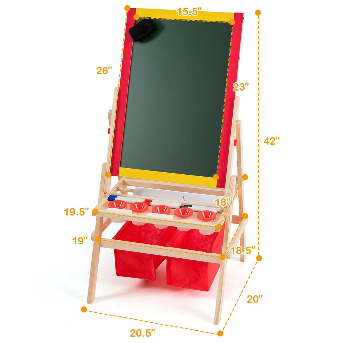 Flip-Over Double-Sided Kids Art Easel view 5
