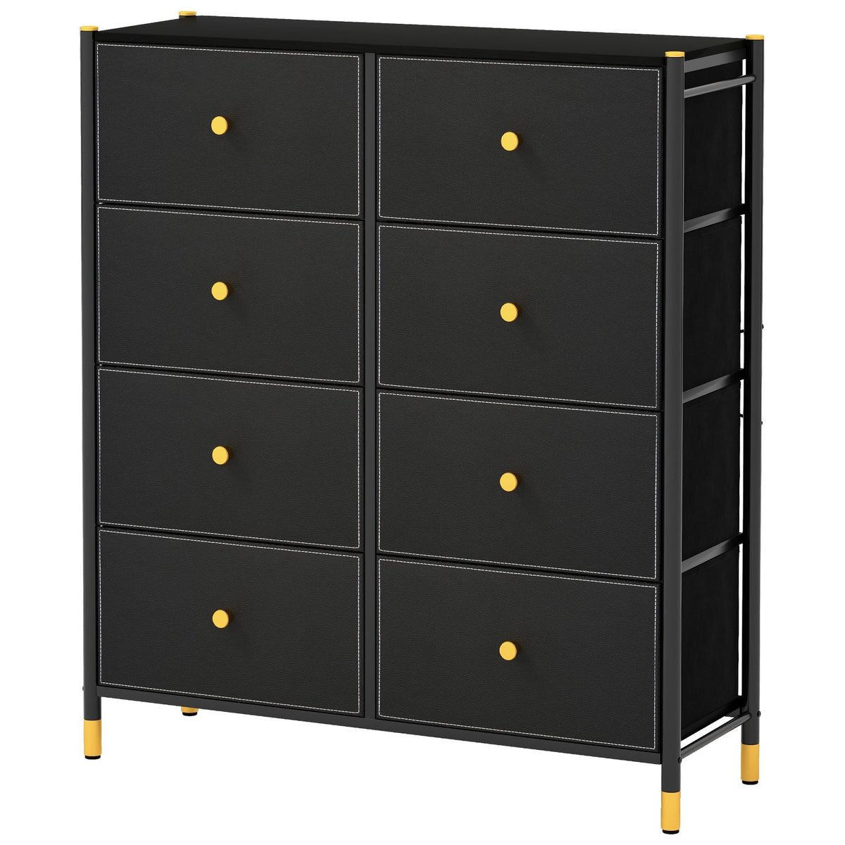 Floor Dresser Storage Organizer with 5/6/8 Drawers with Fabric Bins and Metal Frame-8-Drawer view 4