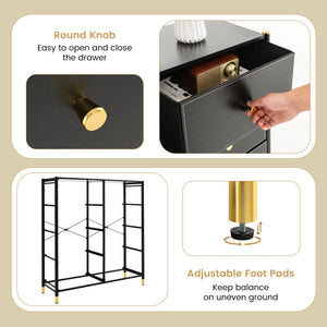 Floor Dresser Storage Organizer with 5/6/8 Drawers with Fabric Bins and Metal Frame-8-Drawer view 7