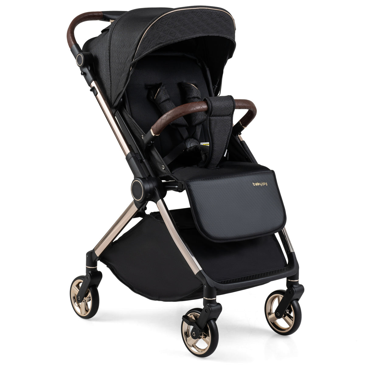 Foldable Baby Stroller with Reversible Handle-Black view 3